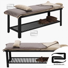 Spa massage on bed