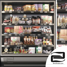 A showcase with sweets