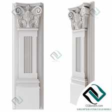 Stucco Carved pilaster moldings