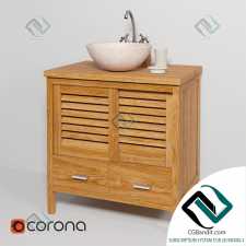 washbasin Sink Teak House Round