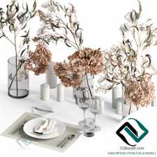 Tableware Serving Flowers