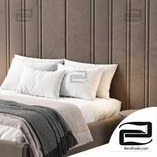 Medburn Wide Headboard Panel Stripe Bed