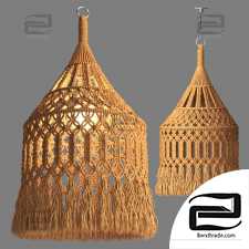 Organic Macrame Pendant Lamp