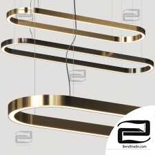 Euroluce Lampadari Profile Oval Pendant Lamp