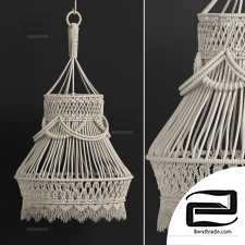 Macrame pendant lamp