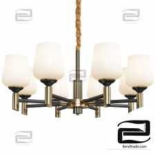 Pendant lamp Cup chandelier light fixture traditional white glass