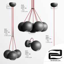 Pendant lamp NOWODVORSKI BUBBLE BLACK RED