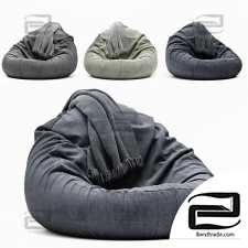 Bean bag chair with blanket