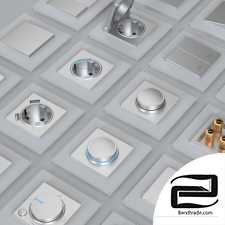 Werkel sockets and switches (silver)