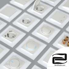 Sockets and switches Werkel (mother of pearl patterned)
