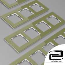 Glass frames for sockets and switches Werkel Favorit (pistachio)