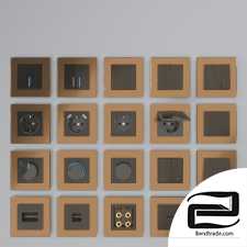 Werkel sockets and switches (bronze)