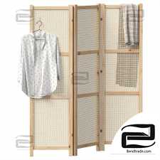 Screen with rattan weave