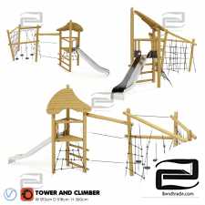 TOWER AND CLIMBER Playground complex