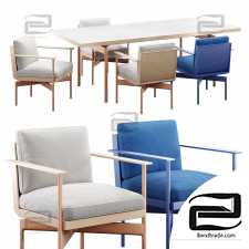 Gandiablasco Onde table and chairs