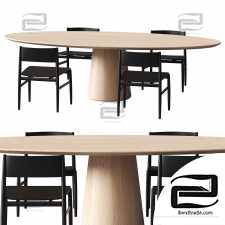 Table and chairs CONTE by PORRO