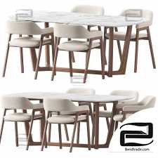 Table and chairs by Savis Roveconcepts Evelyn