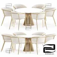 Dining table and chairs set 12