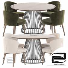 Dining table and chairs set 17