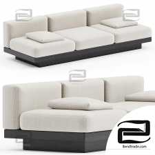 Sofa Bench three seater Bone Black indoor Rudolph