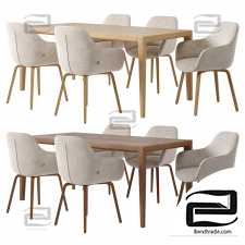 Aleli Kave Home Chairs, Nizou Table AM.PM