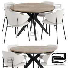 Table and chairs By Calligaris