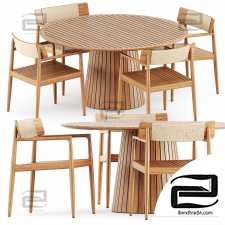 Archi Chair and Whirl Gloster Table