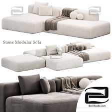 Stone Modular Sofa by Tamamm