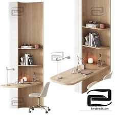 Office furniture minimal wood working space