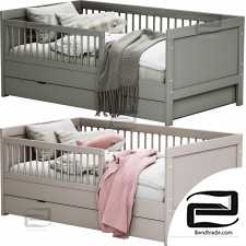 Baby bed LIT ENFANT VIVIENNE Gris