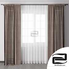 Curtains with a metal cornice