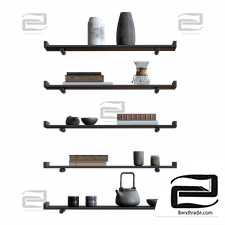 Decorative shelf set