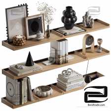 Shelves with decorative set