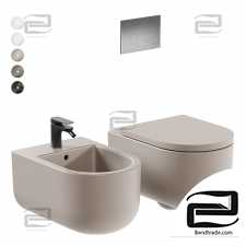 Wall mounted toilet bowl by Gruppo Geromin Stino