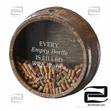 Wall Mounted Decorative wine Barrel