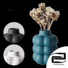 Ceramic vases with flowers