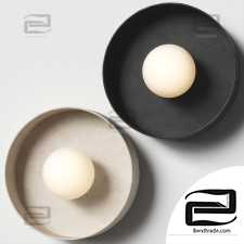 Ceramic Disc Orb Wall Lamp