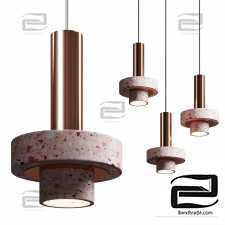 Pendant lamp Cantera Rosa and Copper Ambra