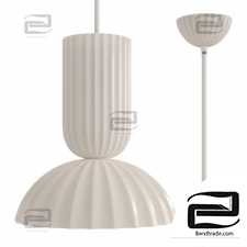 Jeanne Fluted White Porcelain Dome Pendant Lamp