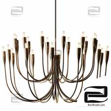 Pendant lamp Liona Brass Candelabra