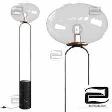 Polo black marble floor lamps by CB2