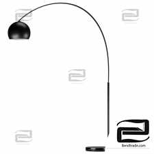 Crescent black floor lamps