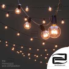 Retro street lighting garlands