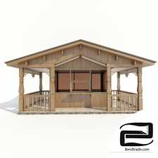 Gazebo with a retail store