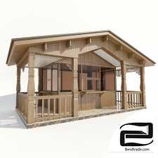 Gazebo with a retail store