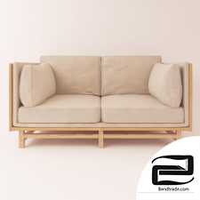 double sofa bed 3D Model id 11034