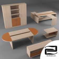 A set of furniture for the office