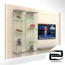 Glass Display Tv Unit