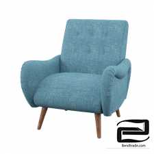 Upholstered chair with armrests  3D Model id 11487