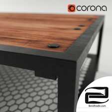 Wooden coffee table 3D Model id 11552